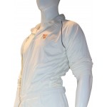 Three Wickets Solid Men Cricket White Dress (XL)